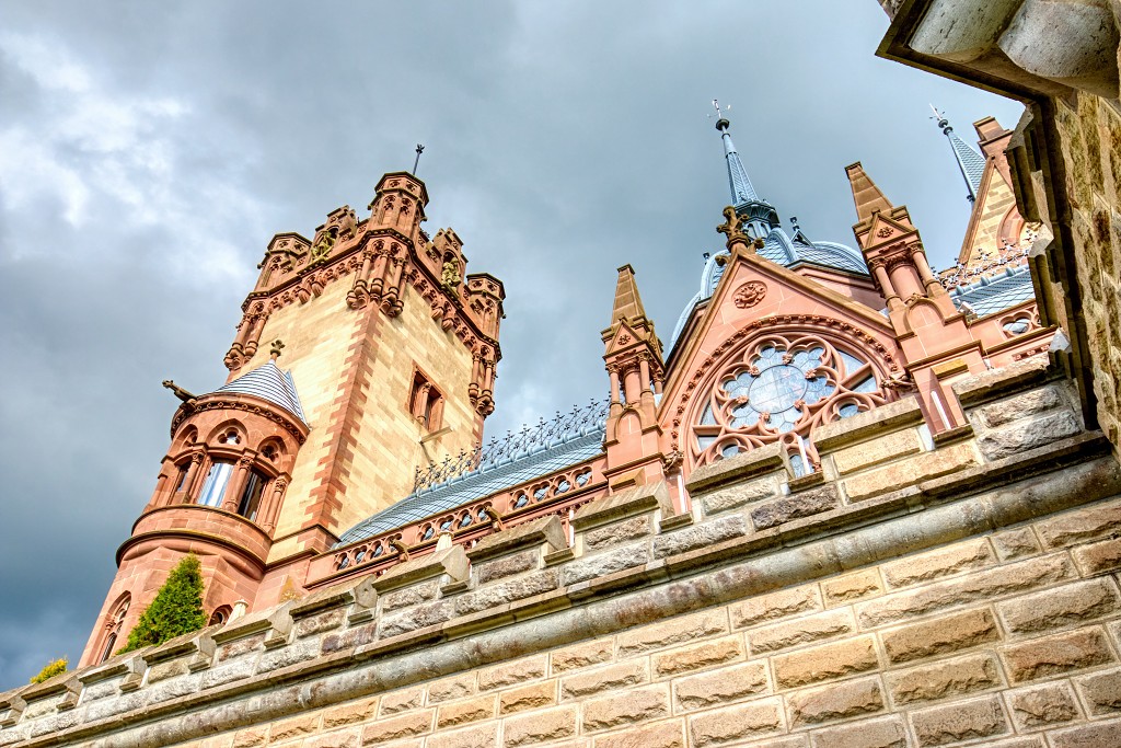 schloss drachenburg kasteel hdr bucht slot drachenfels in königswinter duitsland neogotiek neorenaissance renaissance